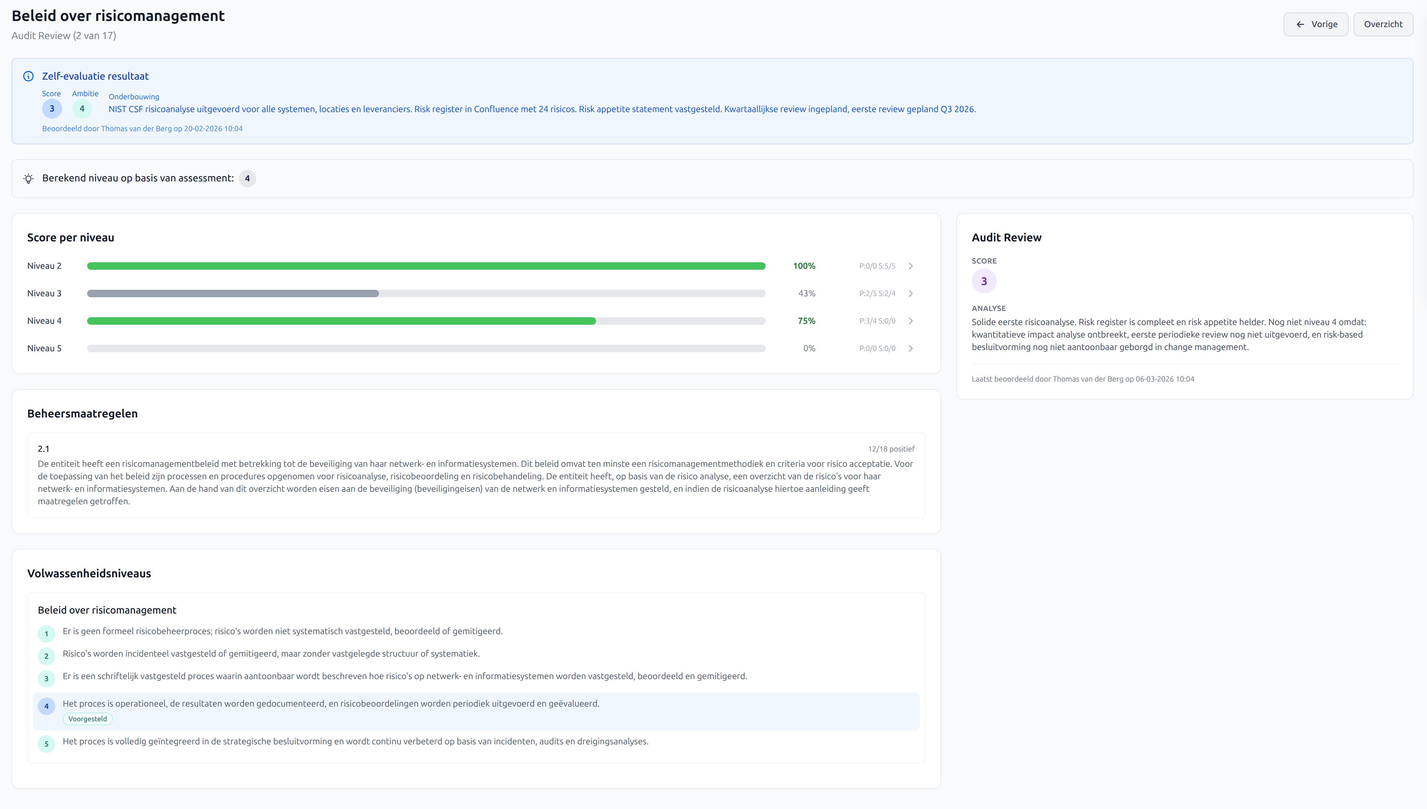 CBW audit review detail